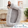 Human Dog Bed for Adult 71''x45''x12'', Comfy Large Human Dog Bed with Blanket, Storage Pockets, Portable Handle & Removable Cover - 4 of 4