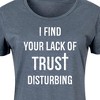Women's - Instant Message - Lack Of Trust Disturbing Graphic T-shirt Dress - 2 of 4