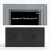 2-Piece Modern Minimalist Wood Grain Edge Cabinet, Multifunctional Storage with 3-Layer Shelves - 4 of 4