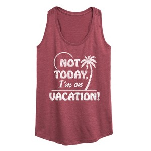Women's - Instant Message - Not Today Vacation Graphic Racerback Tank - 1 of 4