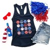 Simply Sage Market S.W.Smiley Stacked 4th of July Smiley Racerback Tank - 2 of 3