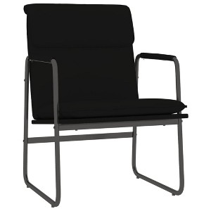 vidaXL Lounge Chair Black 21.7"x25.2"x31.5" Faux Leather - Black - 1 of 4