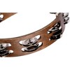 MEINL Wood Tambourine with Double Row Stainless Steel Jingles 10 in. Walnut Brown - 3 of 4