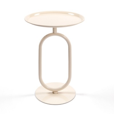 Small Round Coffee Table Metal Settee Side Table Lantern-Shaped End Table Serving Tray Top Drink Table Nesting Cocktail Tables-Cuddlewood
