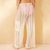 Women's Crochet Mid-Rise Swim Cover up Cargo Pants - Wild Fable™ Cream - 2 of 4