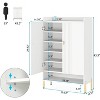 Tribesigns 6-Tier Shoe Organizer Cabinet with Adjustable Shelves, Freestanding Wood Shoe Rack with Doors for Entryway, Hallway, Living Room - 3 of 4