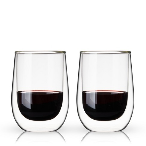 Aura Self Aerating Stemless Wine Glasses Set of 2 Spill Resistant