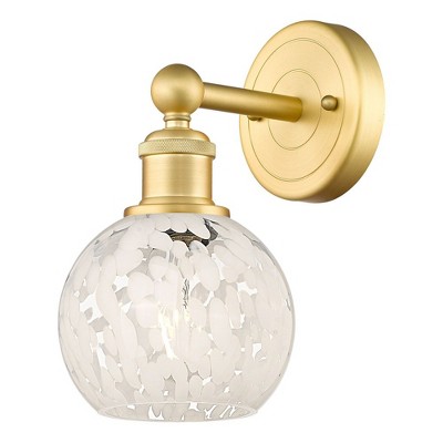 White Mouchette - 1 Light Wall Sconce In Modern Style-10.25 Inches Tall and 6 Inches Wide