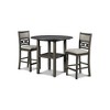 New Classic Furniture,Gia 3-Piece 42" Wood Counter Drop Leaf Table Set, Gray - 2 of 4