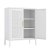 Storage 2 Adjustable Shelves and Feet Cold-Rolled Sideboard Furniture, Lockable Garage Cabinet, for Living Room Kitchen, White - 3 of 4