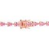 EVERLY JEWELRY | Rose Plated Sterling Silver 13.5 CT TGW Created Pink Sapphire Bracelet, 7.25-inch - 4 of 4
