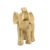 Sagebrook Home 7" Elephant Sculpture - Decorative Polyresin Elephant Statue For Home Decor - Table Accent, Desktop Figurine - 2 of 4
