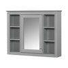 Chery Life 35'' x 27.5'' Wall Mounted Storage Cabinet, Modern Bathroom Wall Cabinet with Mirror - 3 of 4