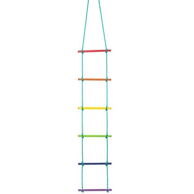 HearthSong - Colorful Over-the-Rainbow Rope Ladder for Kids