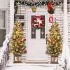 4.5ft Pre-Lit Artificial Xmas Tree with Pine Needles, Prelit Christmas Tree with 108 Warm White Lights, Hinged Branches and  Vintage Potted Base - 4 of 4