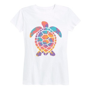 Women's - Instant Message - Tie Dye Turtle Short Sleeve Graphic T-Shirt - 1 of 4