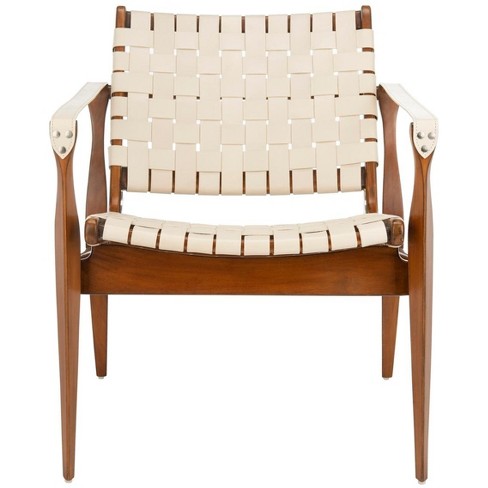 Dilan Leather Safari Chair Safavieh Target