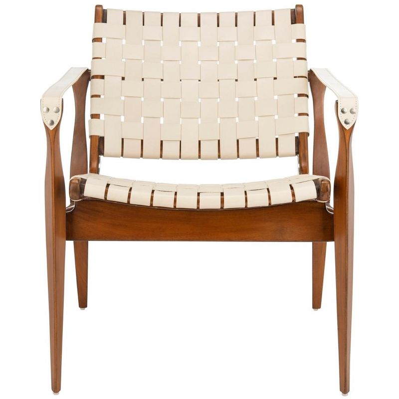 Dilan Leather Safari Chair  - Safavieh, 1 of 8