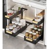 Under Sink Organizer, 2 Packs 2 Tier Under Sink Organizers and Storage, Slide Out Pull Out Cabinet Organizer Shelf - 3 of 4