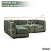 128” Chenille Sectional Couch, 4 Seater L Shape Modular Sofa Set for Living Room Office-Morden Fort - 3 of 4