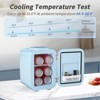 YASHE Mini Fridge, 4 Liter/ 6 Cans Skincare Fridge for Bedroom, 110V AC/ 12V DC Thermoelectric Cooler and Warmer for Drink, Office and Car - 4 of 4