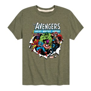Boys' - Marvel - Avengers Paper Rip Short Sleeve Graphic T-Shirt - 1 of 4