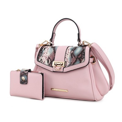 MKF Collection Geny Faux-Snake Embossed Women’s Shoulder bag with matching Wallet by Mia K