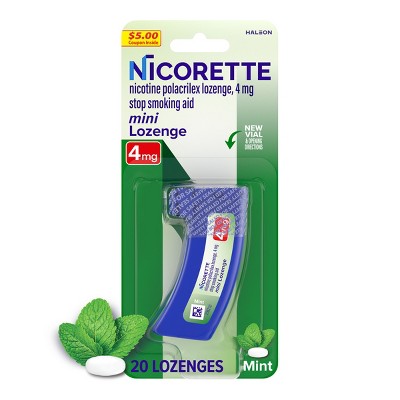 Nicorette 4mg Stop Smoking Aid Nicotine Mini Lozenge - Mint - 20ct