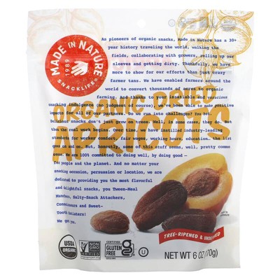 Made in Nature, Organic Dried Apricots, Tree-Ripened & Unsulfured, 6 oz