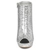 Allegra K Women's Glitter Platform Chunky Heeled Open Toe Ankle Boots - 3 of 4