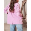 MISSKY Women's 2024 Fall Casual Blazers Long Sleeve Lapel Open Front Button Work Blazer Jackets with Pockets - 4 of 4