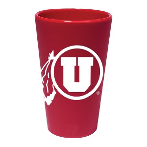NCAA Utah Utes Silicone Pint Glass - 16oz: Multicolor Drinkware, 1 Piece - 1 of 3