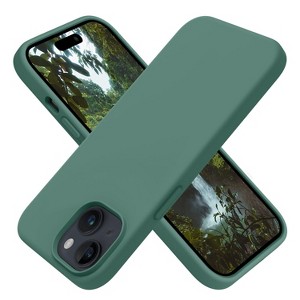 BONGEEK Compatible with iPhone 15 Plus Case, Silicone Shockproof Slim Thin Phone Case for iPhone 15 Plus (6.7 inch), (Pine Green) - 1 of 4