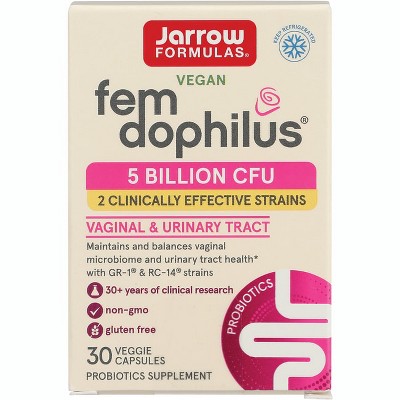 Jarrow Formulas, Inc. Vegan Fem-dophilus 5 Billion Cfu 30 Veg Capsules.