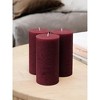 Large Pillar Candles 3x6 Inch ¨C Set of 3 Unscented Dripless Candles, Long Burning Rustic Finish for Weddings, Home Decor - 4 of 4