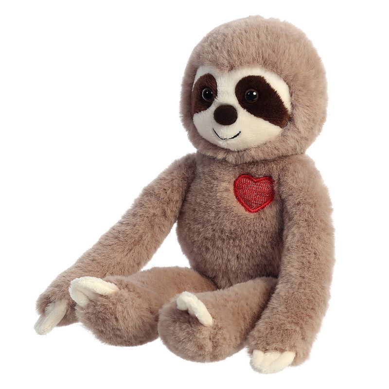 Aurora Valentines 12" Sweety Sloth Brown Brown Stuffed Animal, 5 of 7