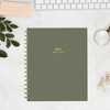The Everygirl Wellness Planner January - December 2025 Faux Leather 7"x9" Weekly/Monthly Wirebound Olive - 2 of 4