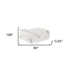 HomeRoots King White Cotton Basketweave Geometric Blanket - 3 of 4