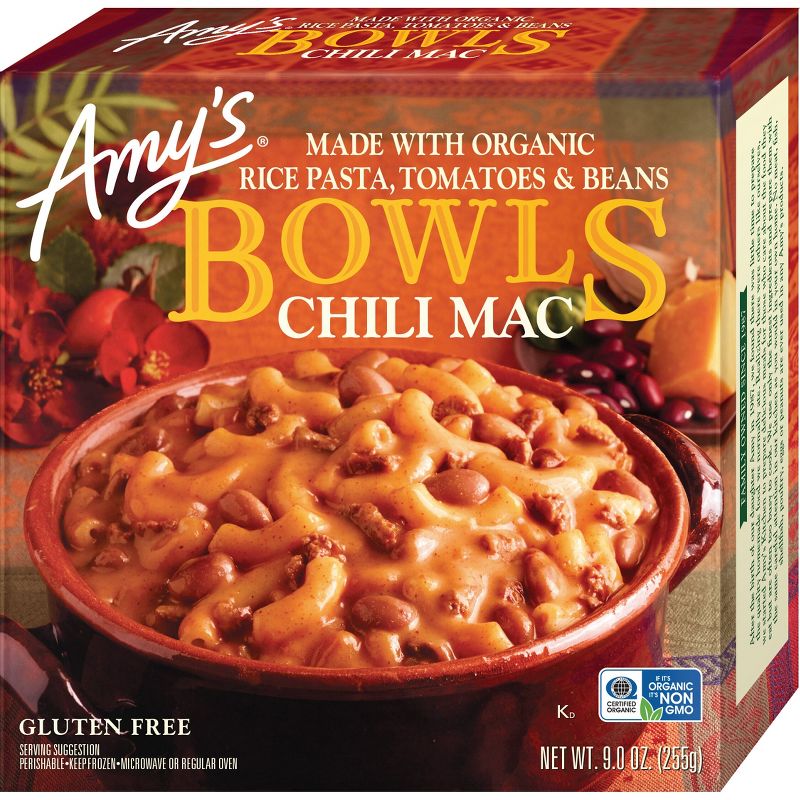 Amy&#39;s Frozen Gluten Free Chili Mac Bowl - 9oz, 1 of 7