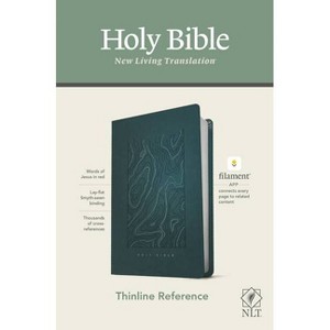 NLT Thinline Reference Bible, Filament Enabled Edition (Red Letter, Leatherlike, Teal Blue) - (Leather Bound) - 1 of 1