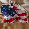 Catalonia Patriotic US Flag Blanket, American National Flag Throws, Fuzzy Plush Soft Fleece Blanket for Memorial Day 4th of July Citizenship Veteran - 4 of 4