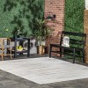 Nuloom Kiley Faded Serene Stripes Indoor Area Rug, 4' 3" x 6', Gray - 2 of 4
