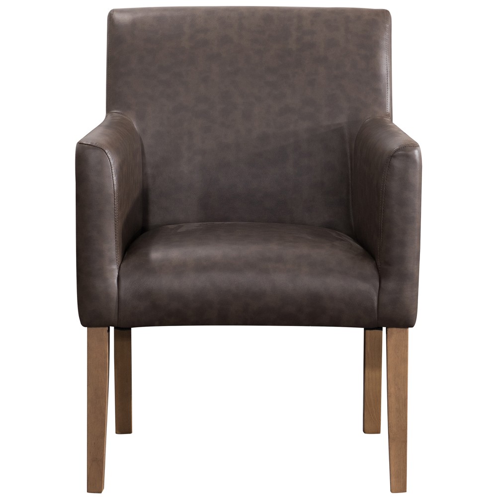 Lexington Dining Chair Brown Faux Leather - Homepop was $169.99 now $127.49 (25.0% off)