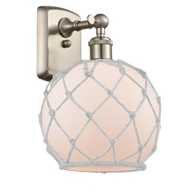 Farmhouse Rope - 1 Light Wall Sconce In Industrial Style-13 Inches Tall and 8 Inches Wide