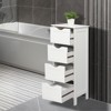 DOMETOUR Elegant 4-Tier White Storage Cabinet with Drawers ¨C Perfect for Home, Office, or Dorm Organization ¨C Stylish & Space-Saving Design - 4 of 4