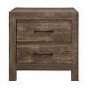 Okak Farmhouse Style 2/5-Drawer Nightstand with Black Metal Hardware, Wood Chest for Bedroom - 3 of 4