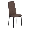 Homy Casa Ann Faux Leather Dining Chairs Set of 4, Padded Seat & Metal Legs for Kitchen & Dining Room - 4 of 4
