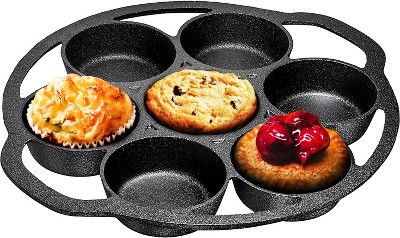 Bayou Classic 12 X 14 Inch Heavyweight Even-heating Oven & Broiler Safe Cast  Iron Shallow Skillet Pan With Wide Loop Handles For Cooking Or Baking :  Target
