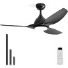 52 Inch Ceiling Fans with Lights and Remote Large Airflow 7000CFM Modern Ceiling Fan Dimmable 6-Speed 3-Timer Reversible DC Motor for Bedroom - 3 of 4