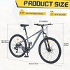 RISOKEYS 27.5 Inch Adult Mountain Bicycle,Wheels Front Suspension Mountain Trail Bike,Steel Frame & 8 Speed Dual Disc Brake for Commuter City, - 3 of 4